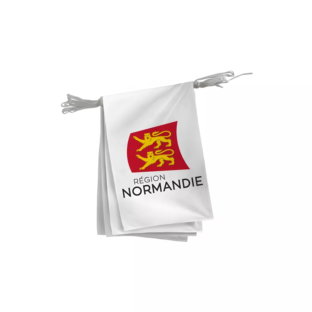 Guirlande région Normandie en maille polyester 20 x 30 cm Guirlande région Normandie en maille polyester 20 x 30 cm