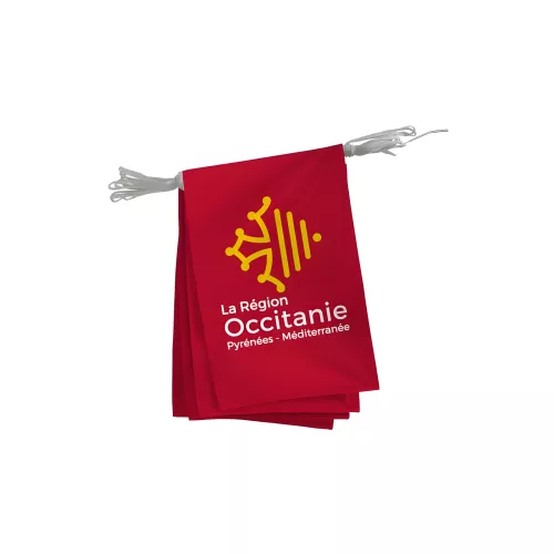 Guirlande région Occitanie en maille polyester