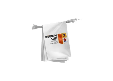 Guirlande région Sud P.A.C.A 20 fanions polyester