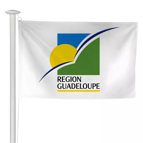 Pavillon région Guadeloupe en maille polyester pour mât
