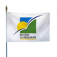 Drapeau région Guadeloupe en maille polyester 115 g/m²