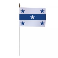 Drapeau de table Îles Gambier polyester 10 x 15 cm