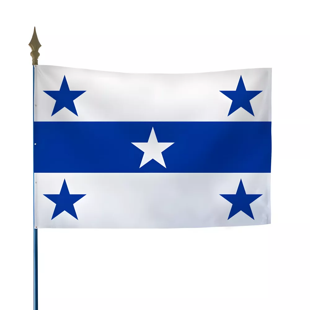 Drapeau Îles Gambier en maille polyester Drapeau Îles Gambier en maille polyester