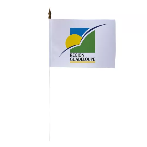 Drapeau de table Guadeloupe 10 x 15 cm polyester