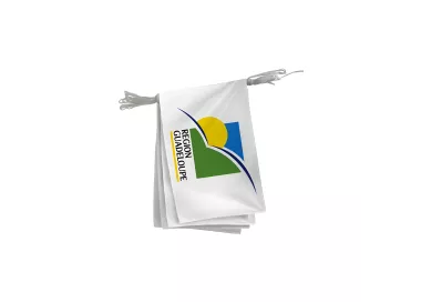 Guirlande région Guadeloupe en maille polyester 20 x 30 cm