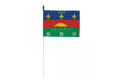 Drapeau de table Armoiries Guyane 10 x 15 cm polyester
