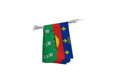 Guirlande armoiries Guyane en maille polyester 20 x 30 cm