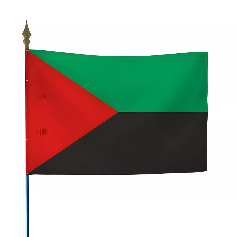 Drapeau Martinique avec hampe et lance décorative Drapeau Martinique avec hampe et lance décorative