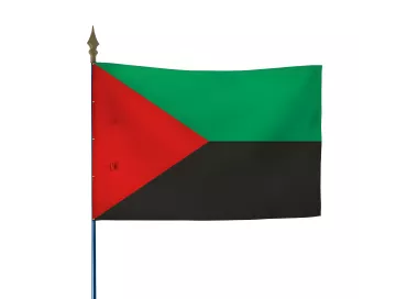 Drapeau Martinique avec hampe et lance décorative