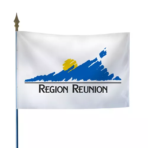 Drapeau Région Réunion en maille polyester