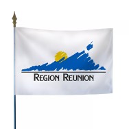 Drapeau Région Réunion en maille polyester