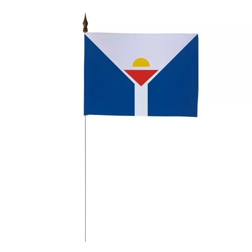 Drapeau de table Saint-Martin 10 x 15 cm polyester