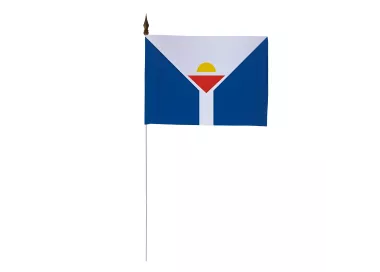 Drapeau de table Saint-Martin 10 x 15 cm polyester