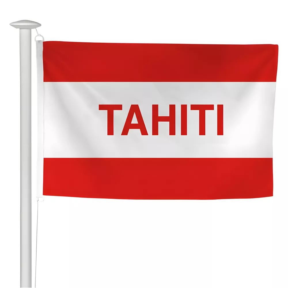 Pavillon Tahiti pour mât sans potence Pavillon Tahiti pour mât sans potence