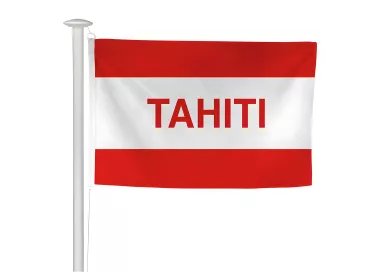 Pavillon Tahiti pour mât sans potence