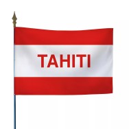 Drapeau Tahiti en maille polyester avec hampe