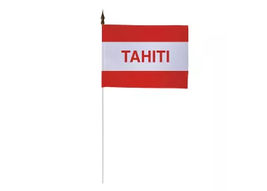Drapeau de table Tahiti 10 x 15 cm polyester