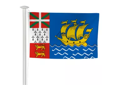 Pavillon Saint-Pierre-et-Miquelon pour mât de pavoisement