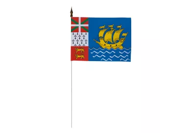 Drapeau de table Saint-Pierre-et-Miquelon 10 x 15 cm polyester