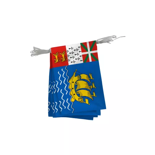 Guirlande Saint-Pierre-et-Miquelon en maille polyester 20 x 30 cm