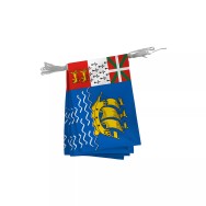 Guirlande Saint-Pierre-et-Miquelon en maille polyester 20 x 30 cm