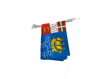 Guirlande Saint-Pierre-et-Miquelon en maille polyester 20 x 30 cm
