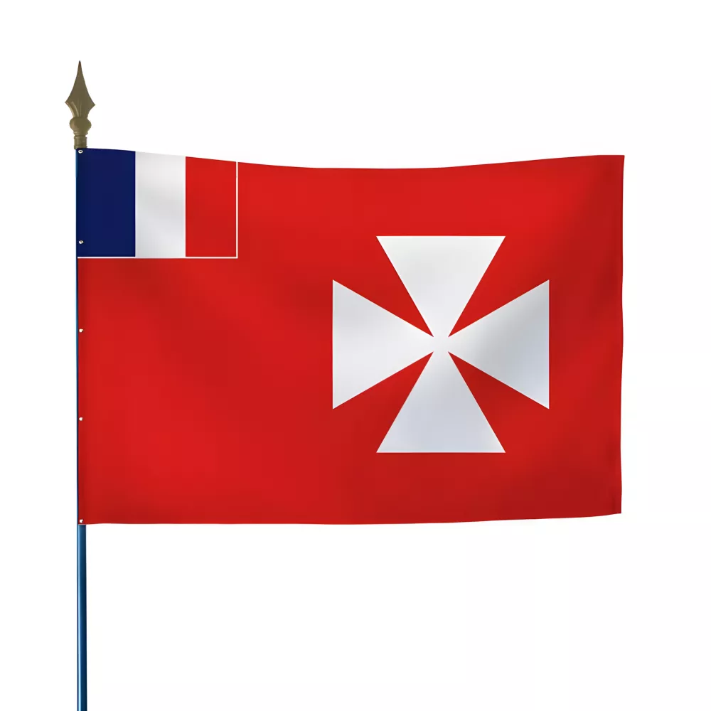 Drapeau Wallis et Futuna en maille polyester Drapeau Wallis et Futuna en maille polyester