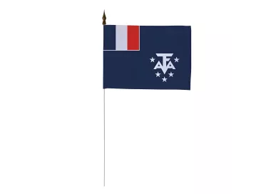 Drapeau de table Terres Australes 10 x 15 cm polyester