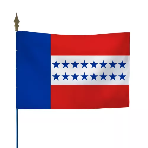 Drapeau Tuamotu en maille polyester avec hampe