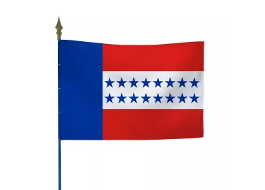 Drapeau Tuamotu en maille polyester avec hampe