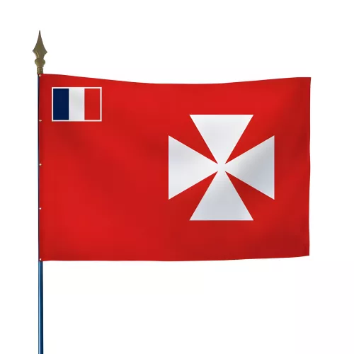 Drapeau Uvea Wallis en maille polyester