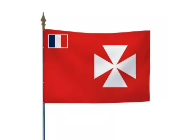 Drapeau Uvea Wallis en maille polyester