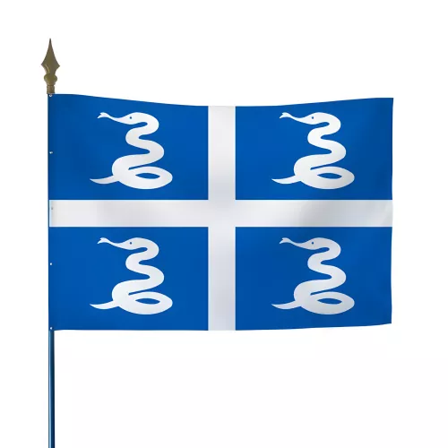 Drapeau armoiries Martinique intérieur et extérieur