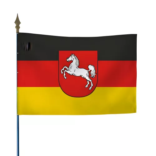 Drapeau Basse-Saxe en maille polyester 115g/m²