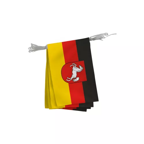 Guirlande Basse-Saxe fanions rectangulaires 20 x 30 cm polyester