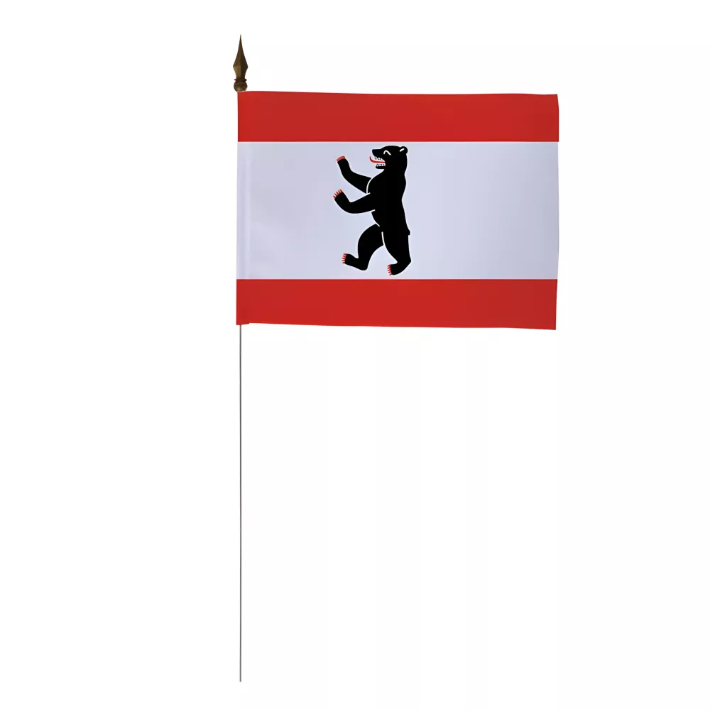 Drapeau de table Berlin 10 x 15 cm avec tige métal