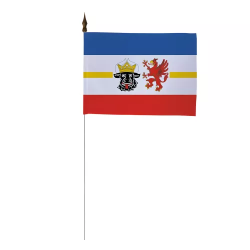 Drapeau de table Mecklembourg-Poméranie-Occidentale polyester 10 x 15 cm