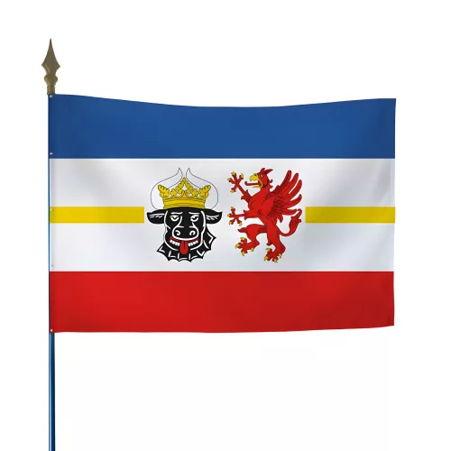 Drapeau Mecklembourg-Poméranie-Occidentale en polyester ignifugé