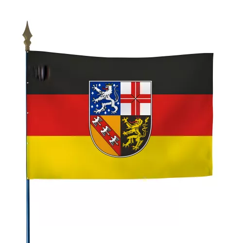 Drapeau Sarre en polyester 115g/m² ignifugé