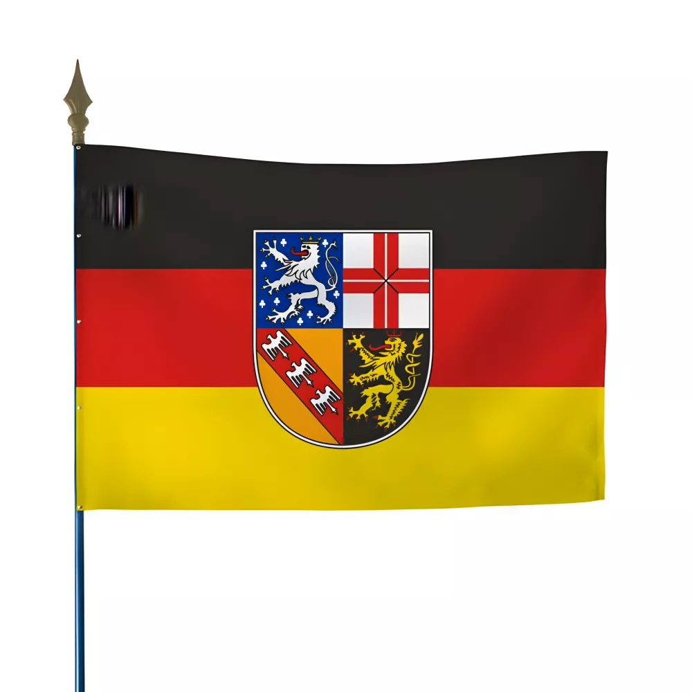 Drapeau Sarre en polyester 115g/m² ignifugé Drapeau Sarre en polyester 115g/m² ignifugé