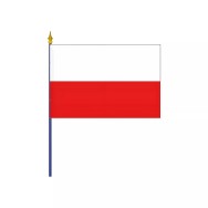 Drapeau Thuringe en polyester avec hampe