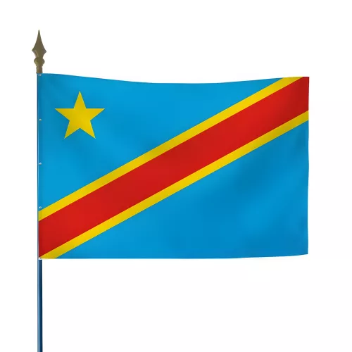 Drapeau Congo Démocratique en polyester 115g/m²