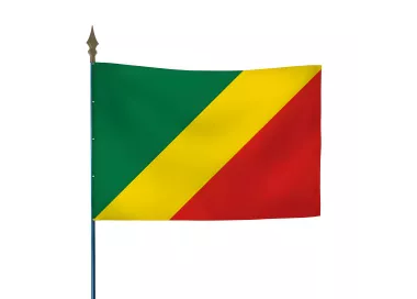 Drapeau Congo Brazzaville en maille polyester 115 g/m²