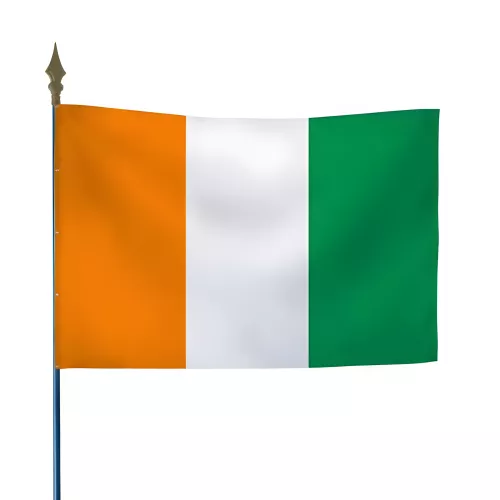 Drapeau Côte d'Ivoire en maille polyester