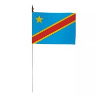 Drapeau de table Congo Démocratique 10 x 15 cm polyester