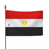 Drapeau Égypte en maille polyester avec hampe