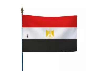 Drapeau Égypte en maille polyester avec hampe