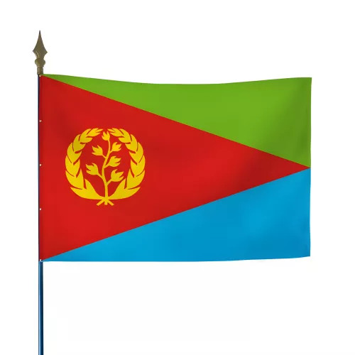 Drapeau Érythrée en maille polyester avec hampe