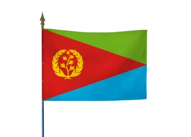 Drapeau Érythrée en maille polyester avec hampe