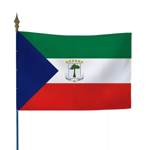 Drapeau Guinée Équatoriale en maille polyester